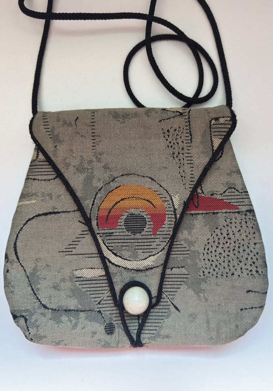 VTG L. O'Neill Abstract Tapestry Crossbody Bag